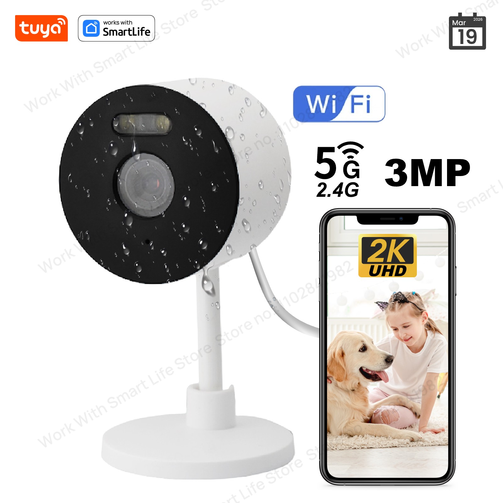 Smart Elderly Home - Caméra de sécurité intelligente Tuya HD