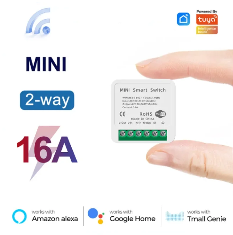 Smart Home Yale - Mini interrupteur WiFi 16A, application Smart