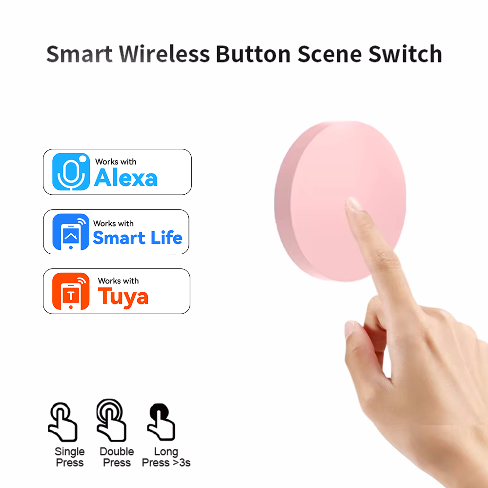 Smart Home Voice Assistant - Bouton intelligent sans fil ZigBee pour
