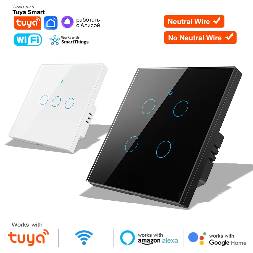 Tuya Smart Switch - Interrupteur mural tactile intelligent WiFi RF