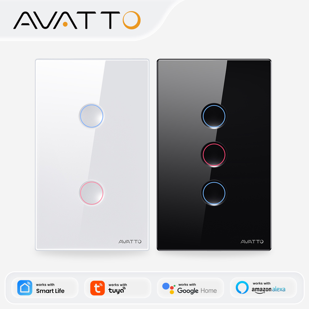 Tuya Smart Switch - AVATTO Interrupteur intelligent ZigBee 1/2/3/4 voies,