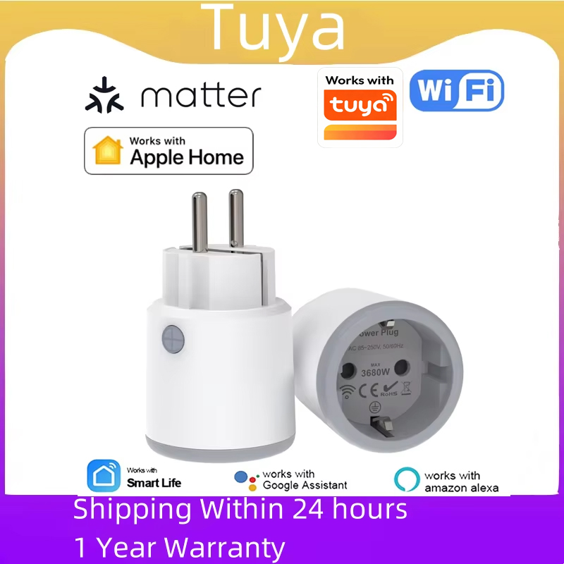 Smart Home Nas - Prise intelligente TUYA Matter Wi-Fi 16A