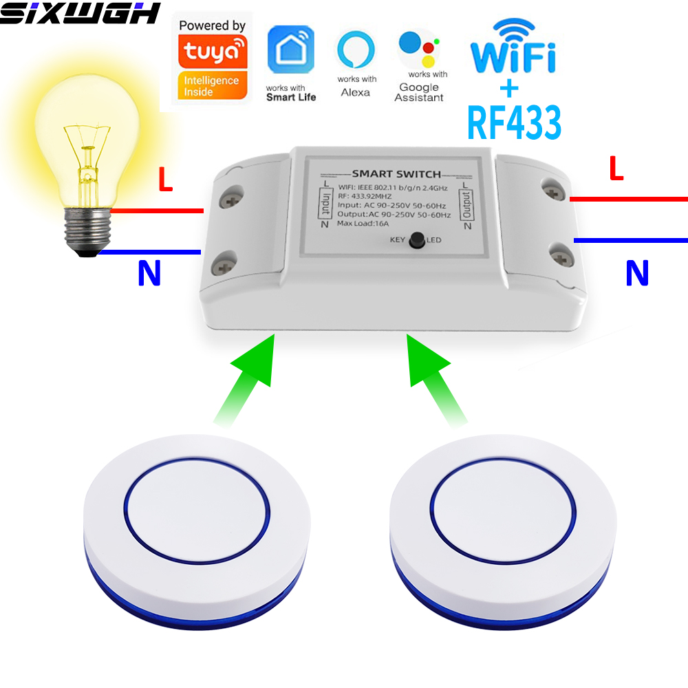 Tuya Smart Switch - Interrupteur intelligent WiFi Tuya 16A, télécommande