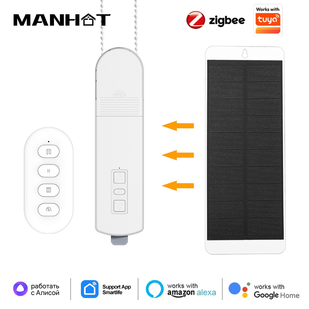 Smart Home Voice Assistant - Moteur de rideau intelligent Tuya Zigbee