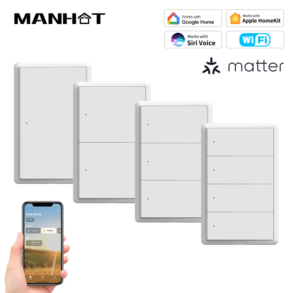 Tuya Smart Switch - Interrupteur intelligent WiFi MANHOT Homekit sans