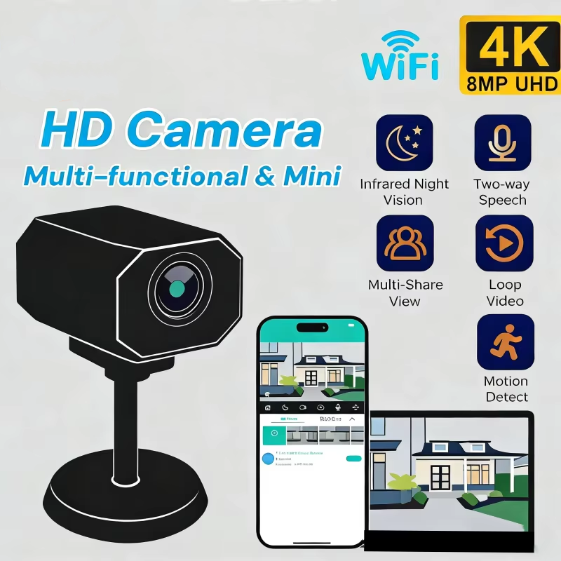 Smart Home Cctv - Caméra de sécurité WiFi HD 4K