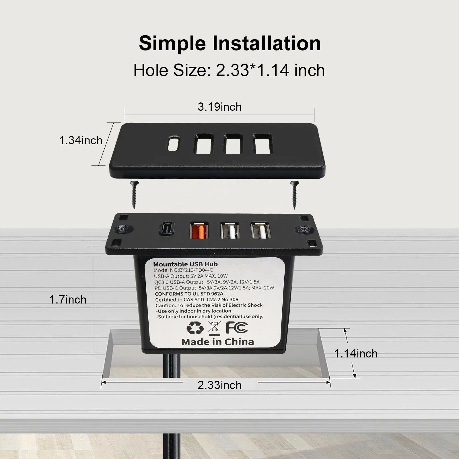 Prise USB C encastrable avec h - Smart Power Strip avis et prix