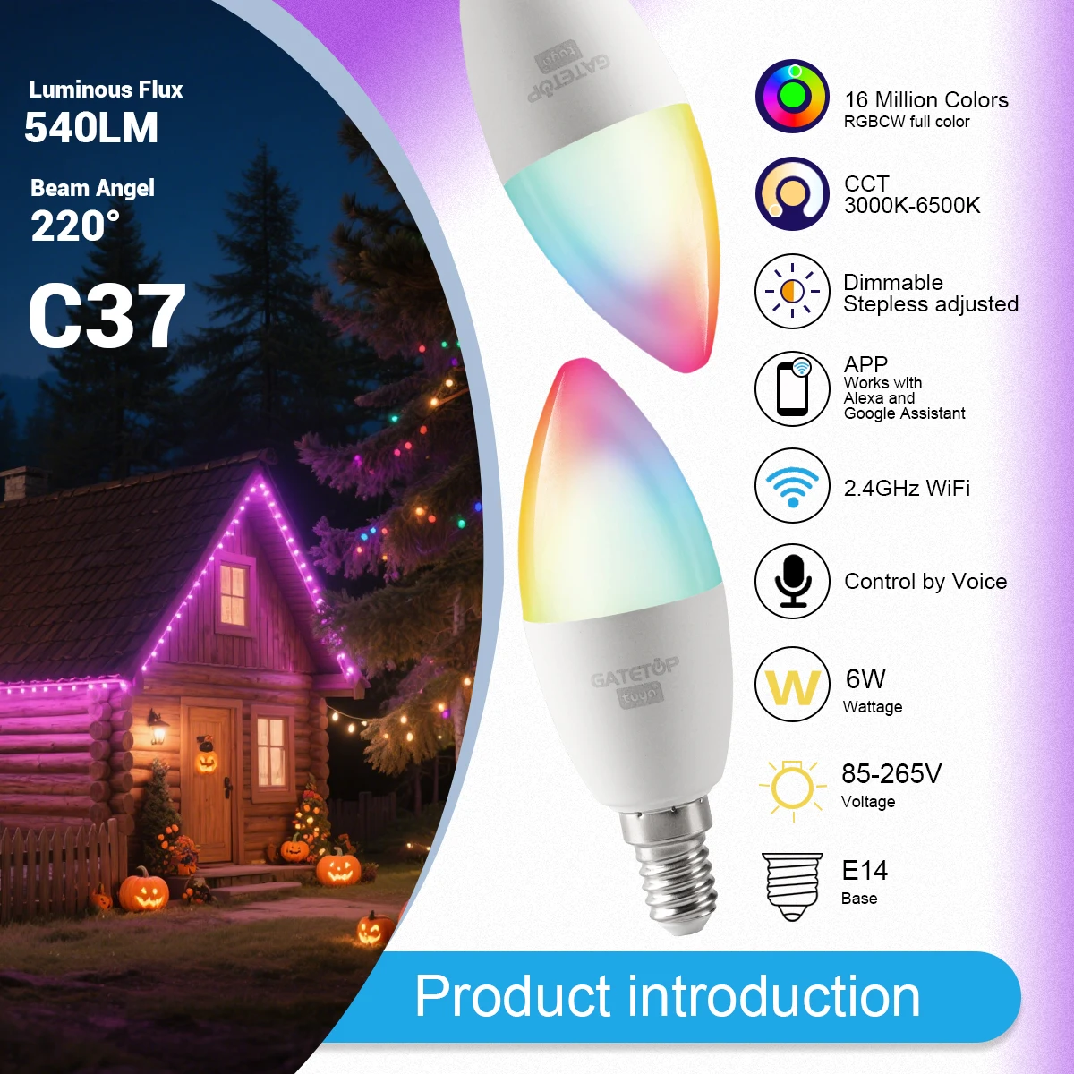 1-10 pièces LED bougie Tuya am - Smart Home Voice Assistant avis et prix