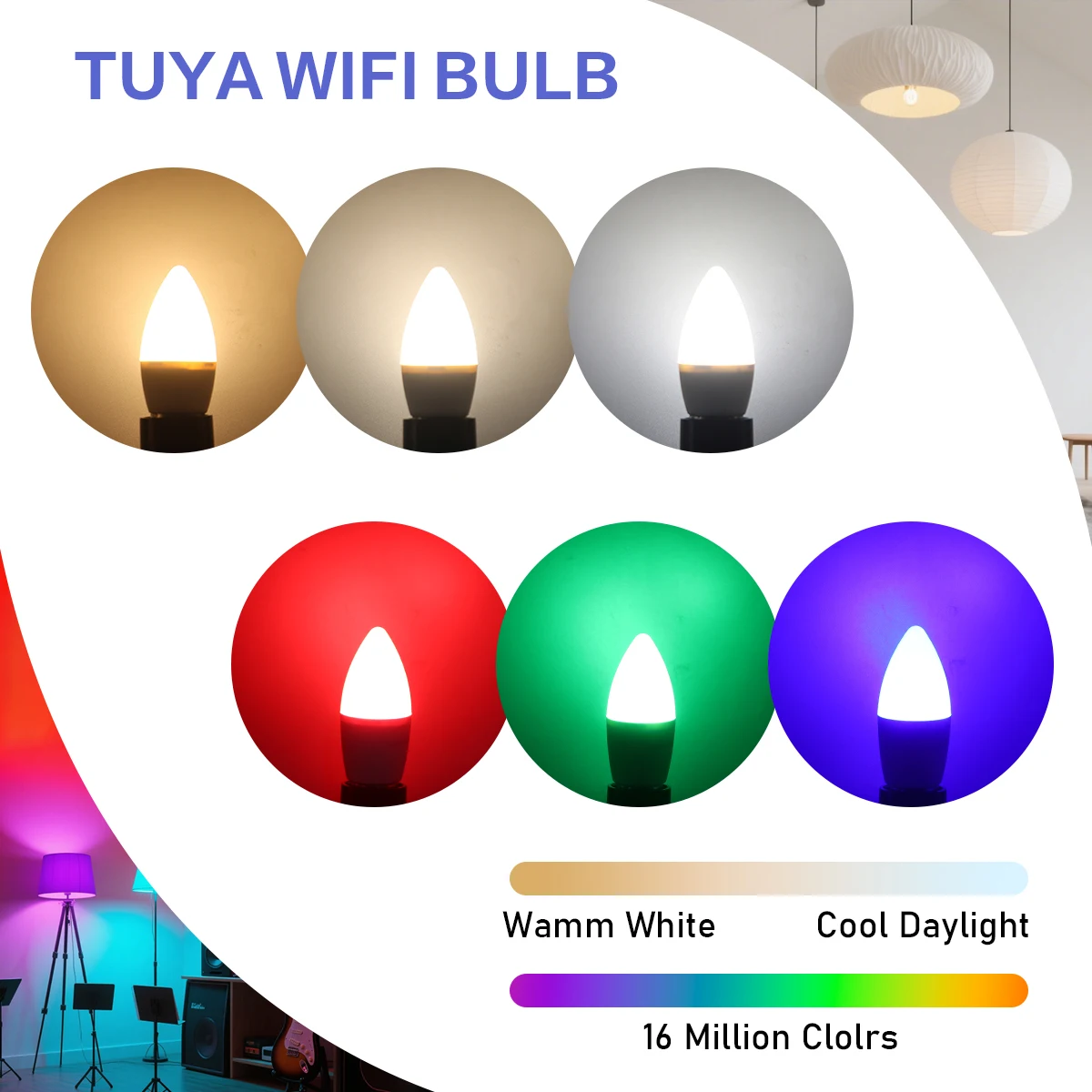 1-10 pièces LED bougie Tuya am - Smart Home Voice Assistant avis et prix